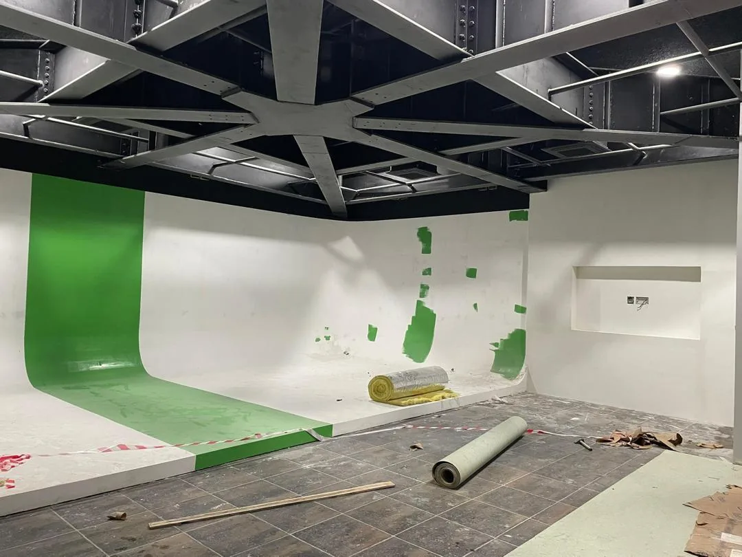 NBS Television Green Room — premium interior fit-out, Kampala